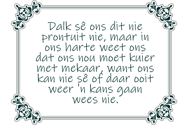 Reünies – Waardevolle Kuiers