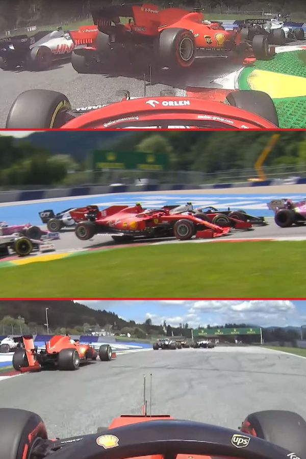 2020 styrian leclerc vettel colide