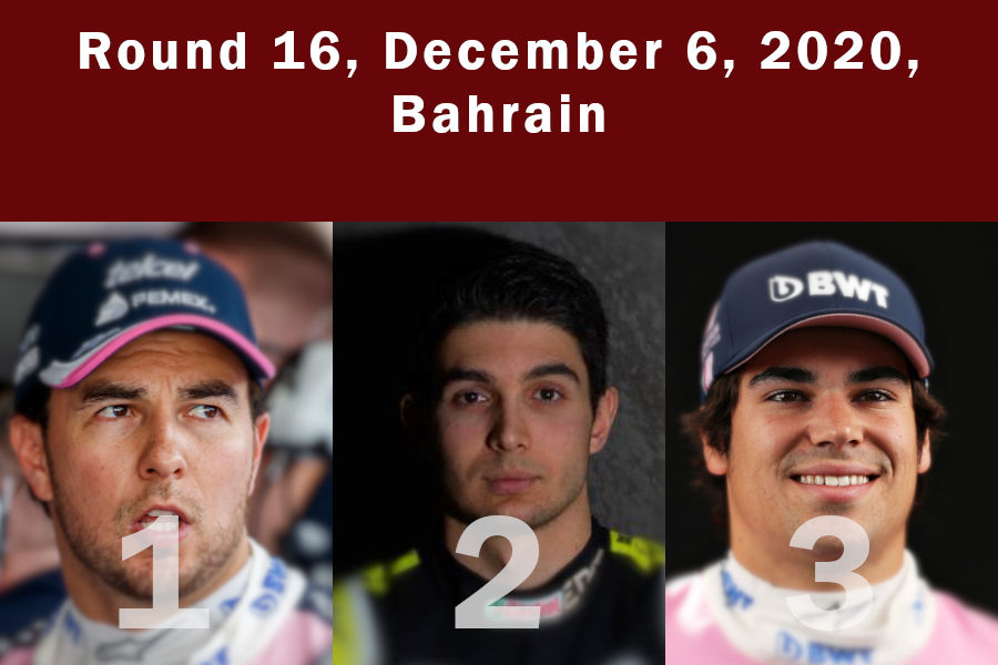 Checo's first Win!
